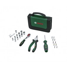 BOSCH Set 26 scule de mana, biti si chei ambalate in geanta textila